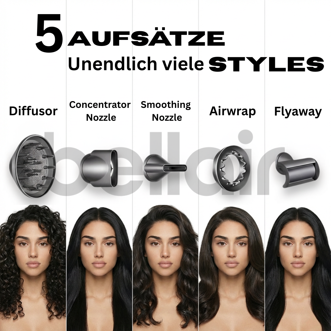 bellair™  AirPro 2.0 5in1 Hochleistungsföhn